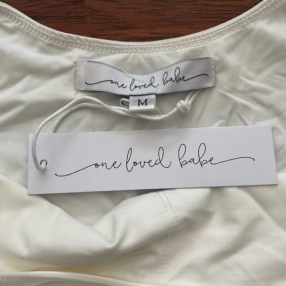 Two-Piece High Waisted Suit with Tie Top - Picture 3 of 3